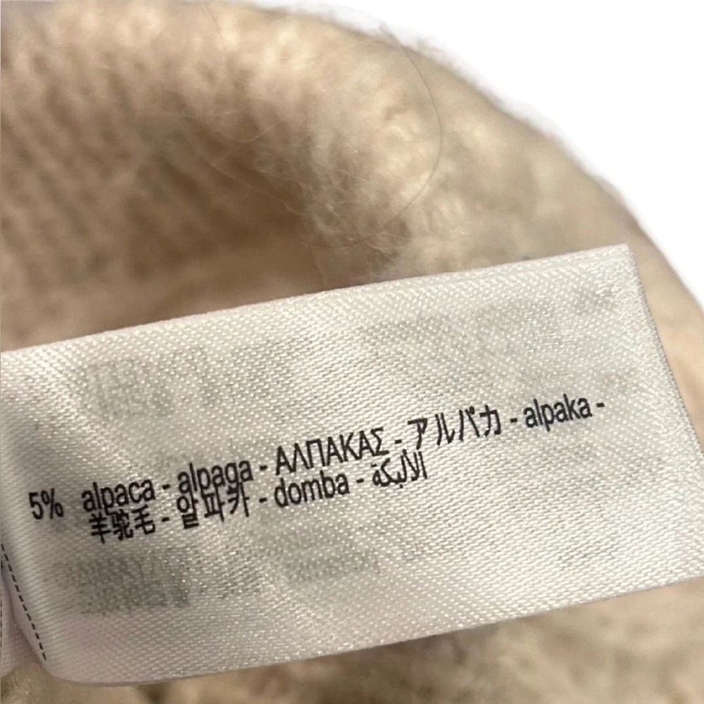 Zara Kids Alpaca Blend Knit Wide Leg Sweater Pants | Cream | Size 13/14 (Girls) - Picture 3 of 4